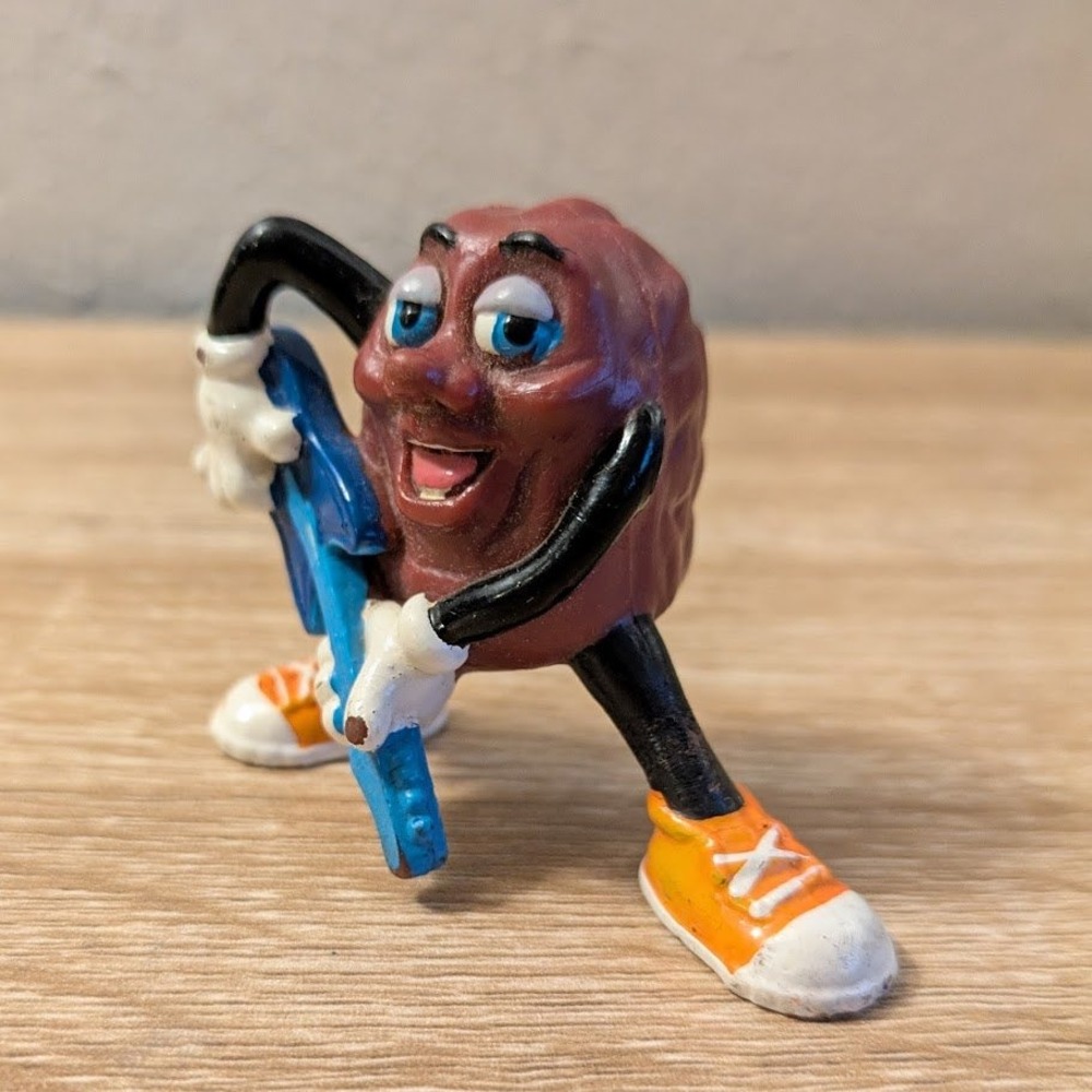 VTG California Raisins 1988 PVC Figure Blue Electric Guitar Applause 2" - Picture 5 of 10